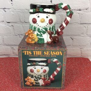 ‘Tis The Season Christmas Snowman Holiday Ceramic Mug 18 Oz. Stocking Stuffer